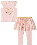 Juicy Couture Baby Girls' 2 Pieces Legging Set, Pink/Gold, 6-9 Months | Amazon (US)