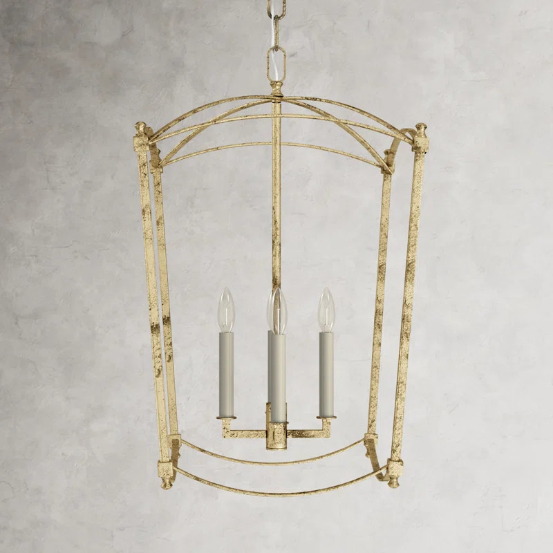 Olive 4 - Light Dimmable Lantern Geometric Chandelier | Wayfair North America
