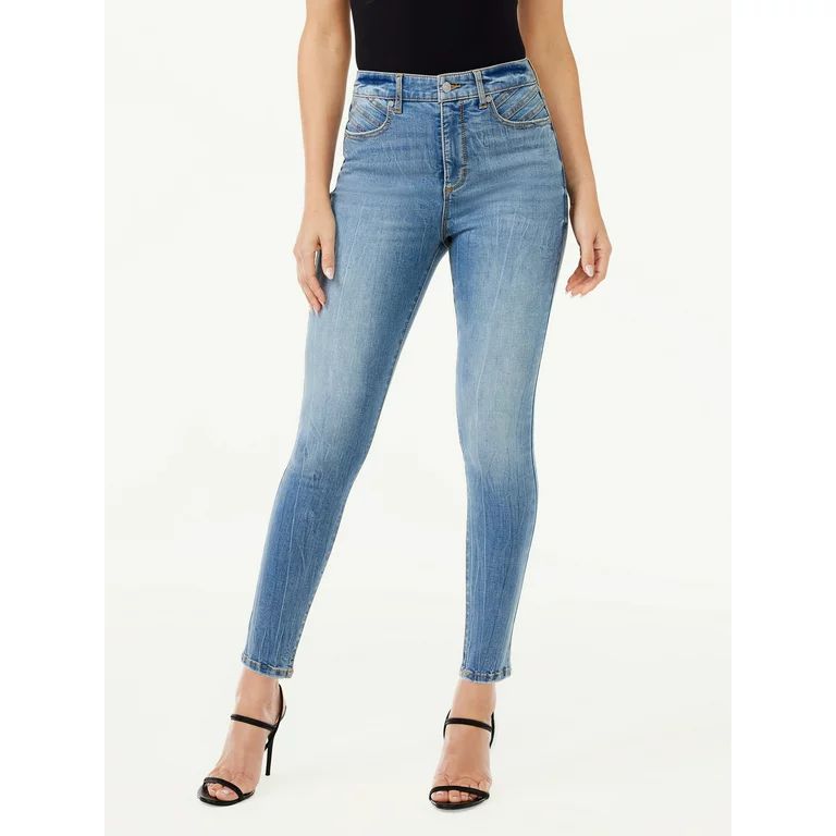 Sofia Jeans Women's Rosa Curvy Skinny Super High Rise Topstitch Pocket Jeans | Walmart (US)