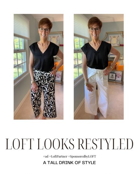 Recent Loft try on restyled looks
Black satin cap sleeve top with satin black and white pull on satin pants and black satin top with white Peyton wide leg trouser
Wearing a small in the top, medium in the satin pants, 6 in the trouser

Over 50 fashion, tall fashion, workwear, everyday, timeless, Classic Outfits, Loft partner

Hi I’m Suzanne from A Tall Drink of Style - I am 6’1”. I have a 36” inseam. I wear a medium in most tops, an 8 or a 10 in most bottoms, an 8 in most dresses, and a size 9 shoe. 

fashion for women over 50, tall fashion, smart casual, work outfit, workwear, timeless classic outfits, timeless classic style, classic fashion, jeans, date night outfit, dress, spring outfit

#LTKfindsunder100 #LTKworkwear #LTKover40