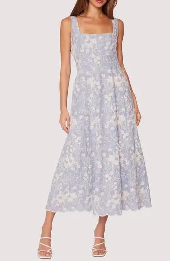 Springtide Splendor Embroidered Cotton Maxi Sundress | Nordstrom