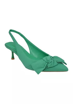 New Directions Women's Melody Bow Slingback Heels, Green, 6.5M | Belk