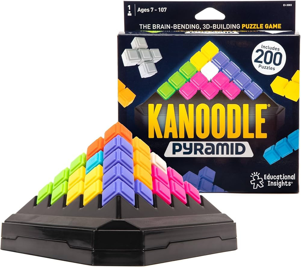 Educational Insights Kanoodle Pyramid, Brain Teaser Puzzle Game, Featuring 200 Challenges, Gift f... | Amazon (US)