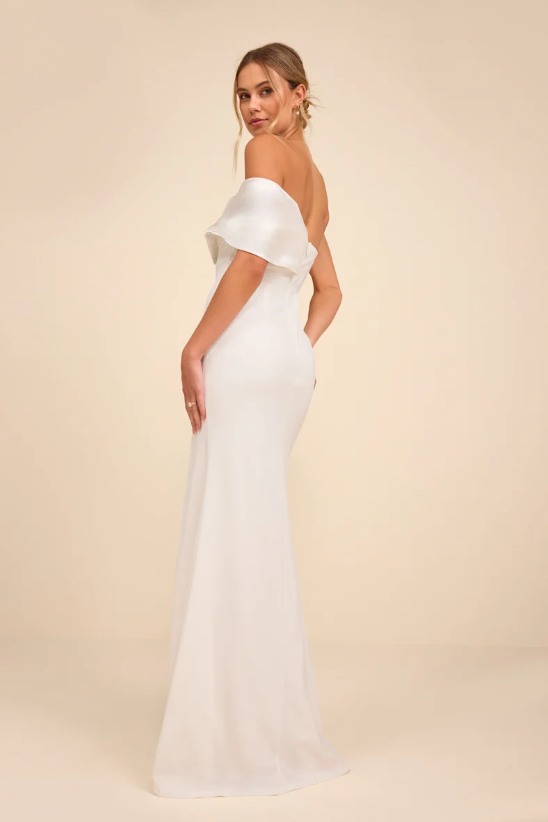 Beaumont White Asymmetrical Mermaid Maxi Dress | Lulus