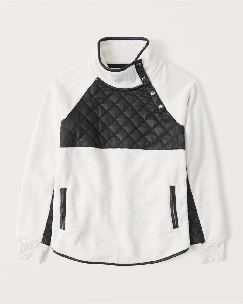 Women's Asymmetrical Snap-Up Fleece | Women's Tops | Abercrombie.com | Abercrombie & Fitch (US)