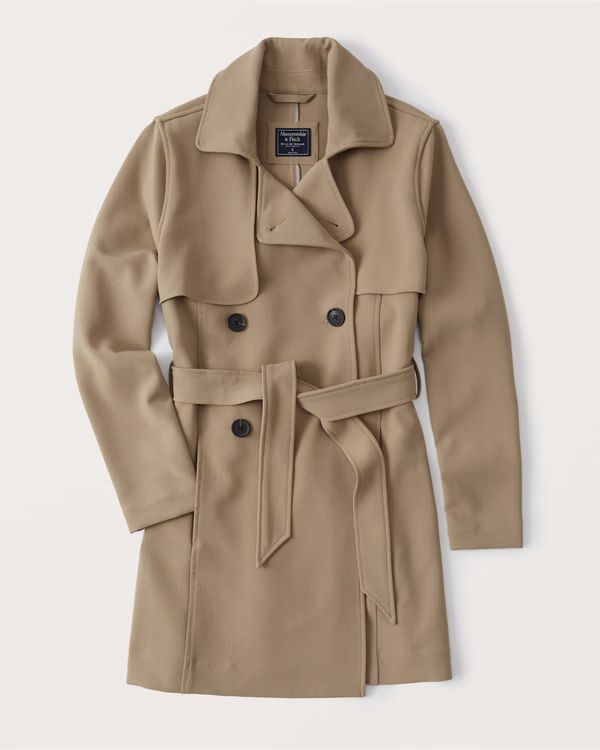 Women's Drapey Trench Coat | Women's Coats & Jackets | Abercrombie.com | Abercrombie & Fitch (US)