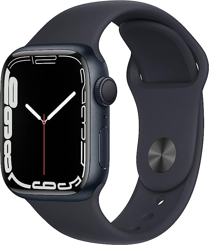 Apple Watch Series 7 (GPS, 41mm) Smart watch - Midnight Aluminium Case with Midnight Sport Band ... | Amazon (UK)