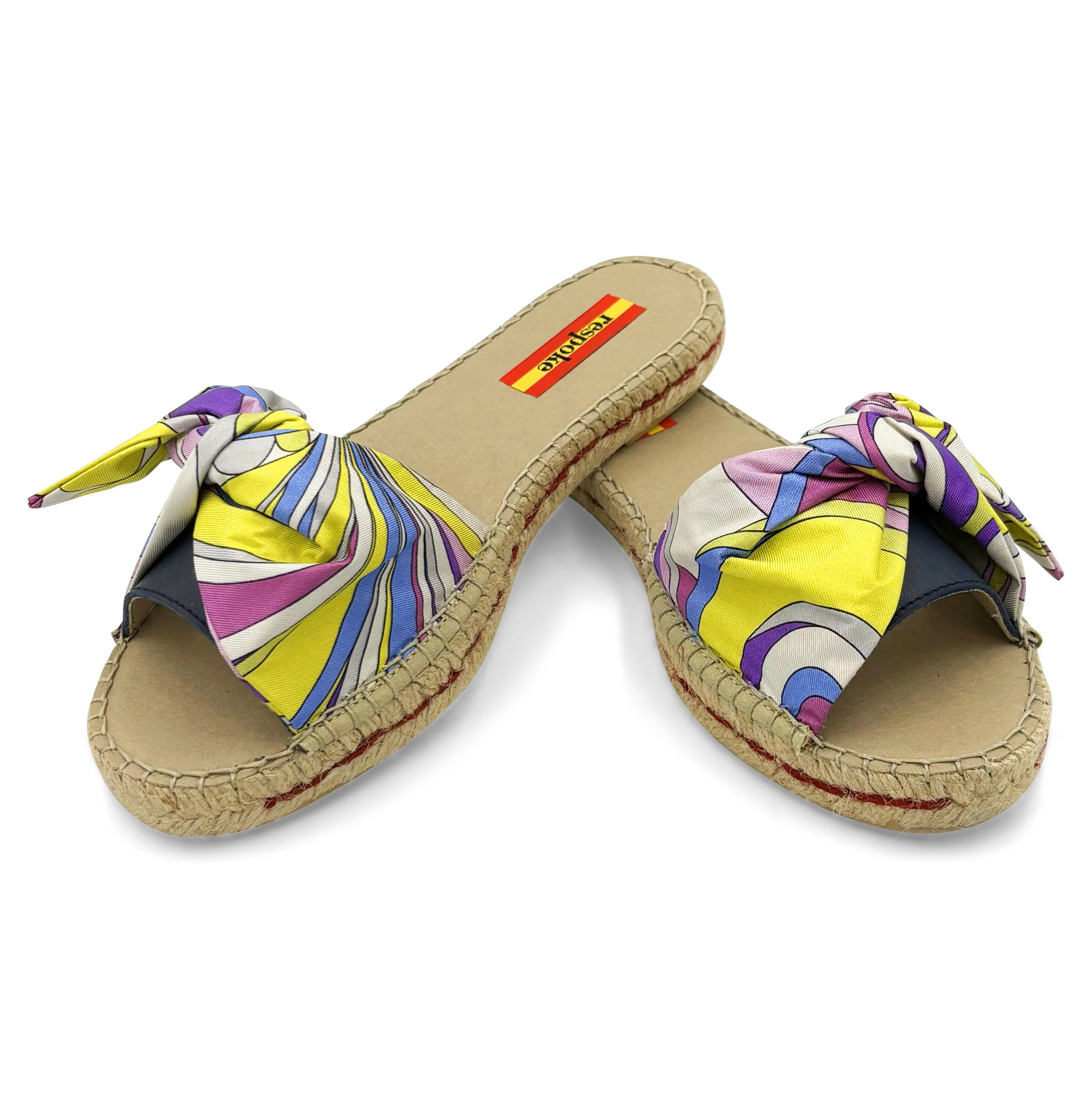 GOCCIA Purple Bow Slide Espadrilles | Respoke