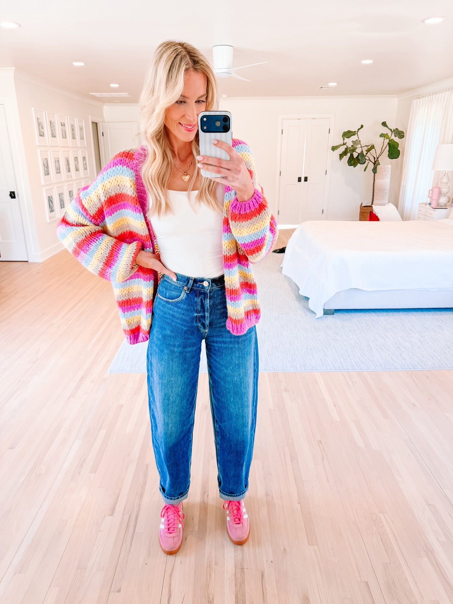 How fun is this striped cardigan from Avara? 

Spring style / Barrel leg denim / Adidas / Classic style 

#LTKgrwm #LTKdayinmylife #LTKootd