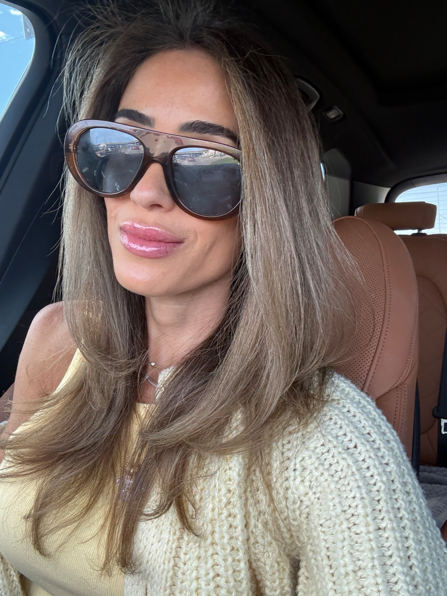 Retro aviator sunglasses I’ve been wearing on repeat and linking my lip gloss that plumps your lips 

#LTKBeauty