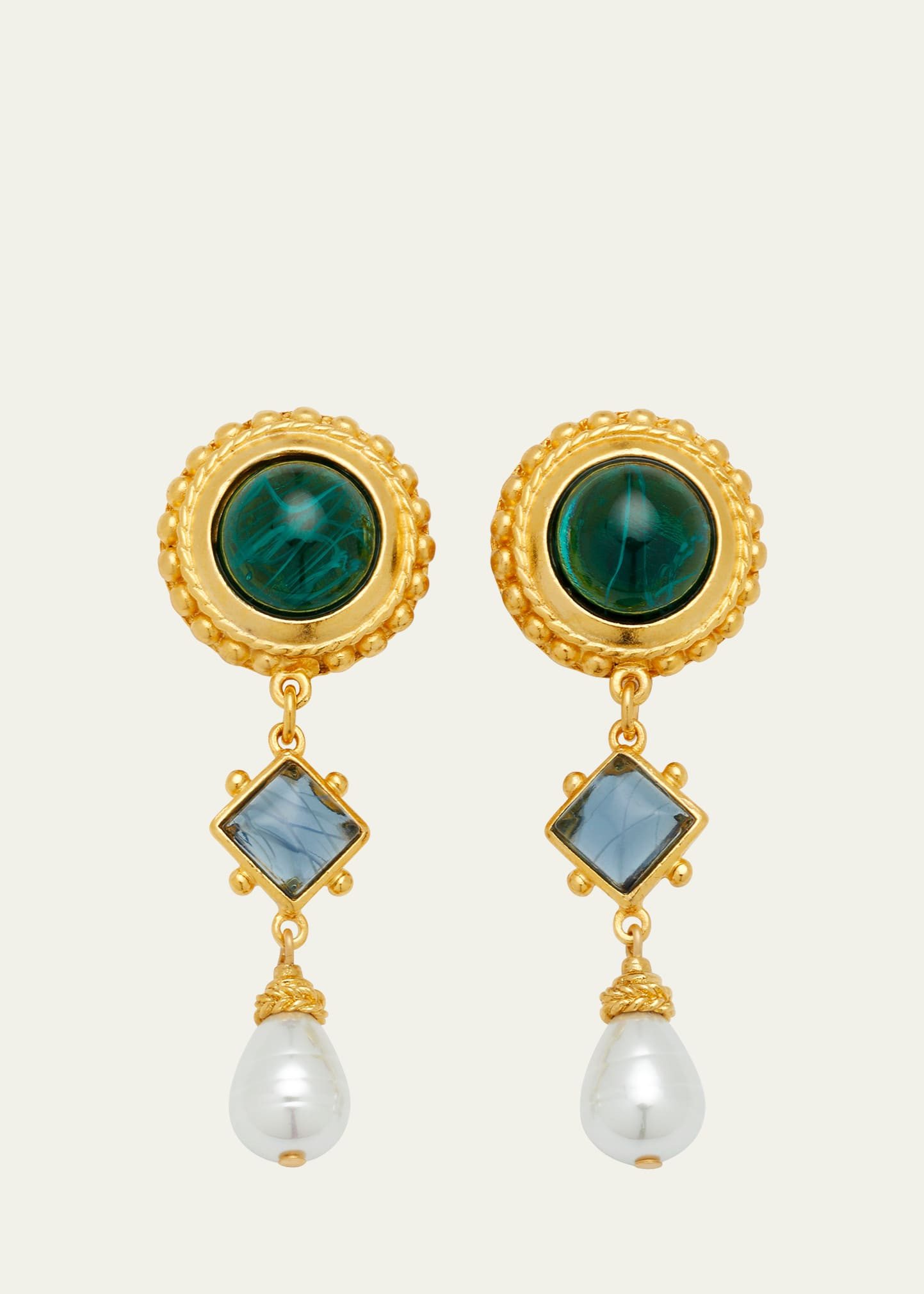 Ben-Amun Multi Stone Clip-On Earrings | Bergdorf Goodman