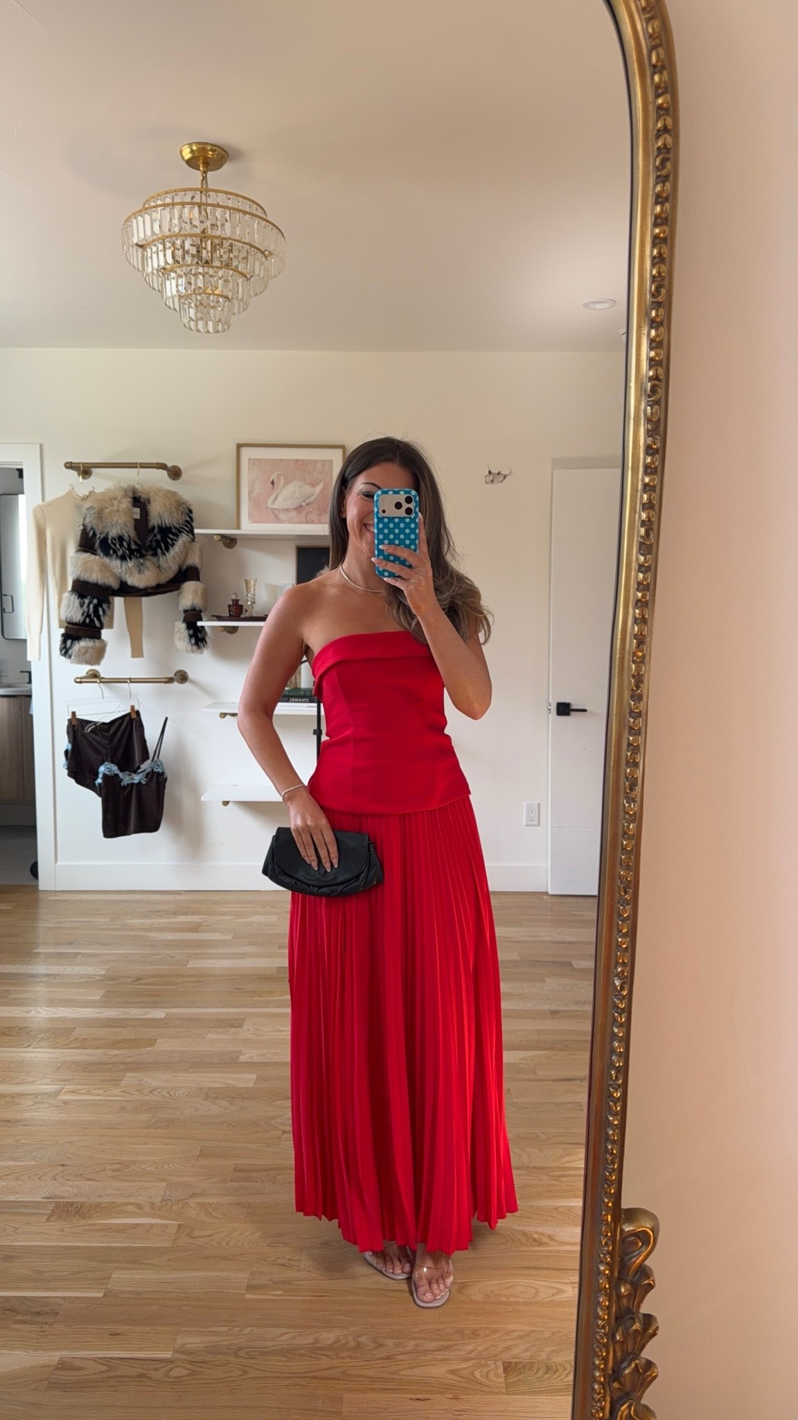 strapless red top with a folded band neckline paired with a matching pleated maxi skirt fall wedding guest dress for every girl 💍

I’m 5’4” & wearing my usual smalls/2
• sized down to xs in top 

electric picks: emerson20
vivrelle: emerson20 

fall wedding guest dresses, wedding guest dresses, cocktail dresses, semi-formal dresses, black tie wedding guest dresses, destination wedding guest dresses, garden party dresses, wedding guest outfit ideas, fall dresses, autumn dress

#LTKgrwm #LTKSeasonal #LTKU