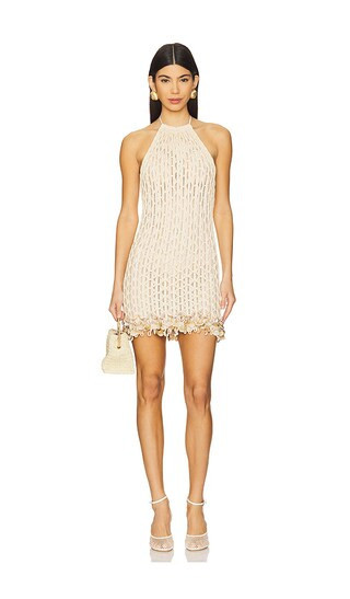 PatBO x Camila Coelho Mesh Mini Dress in Ivory. - size M | Revolve Clothing (Global)