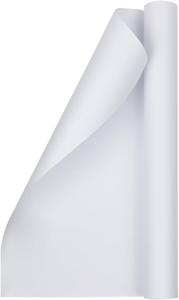 JAM Paper Gift Wrap - Matte Wrapping Paper - 26.3 Sq Ft (17 in x 18 Ft) - Matte White - Roll Sold... | Amazon (US)