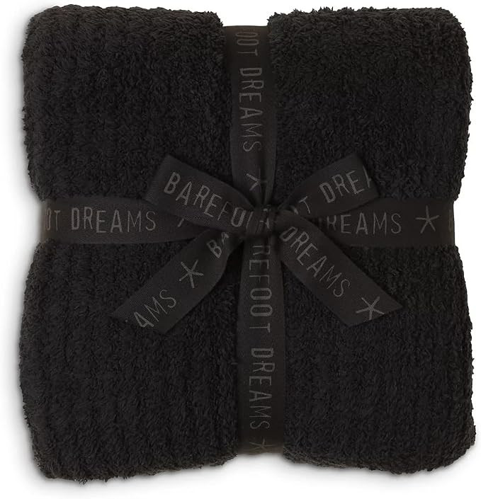 Barefoot Dreams\u00ae CozyChic\u00ae Ribbed Throw, Black, 54"x72" | Amazon (US)