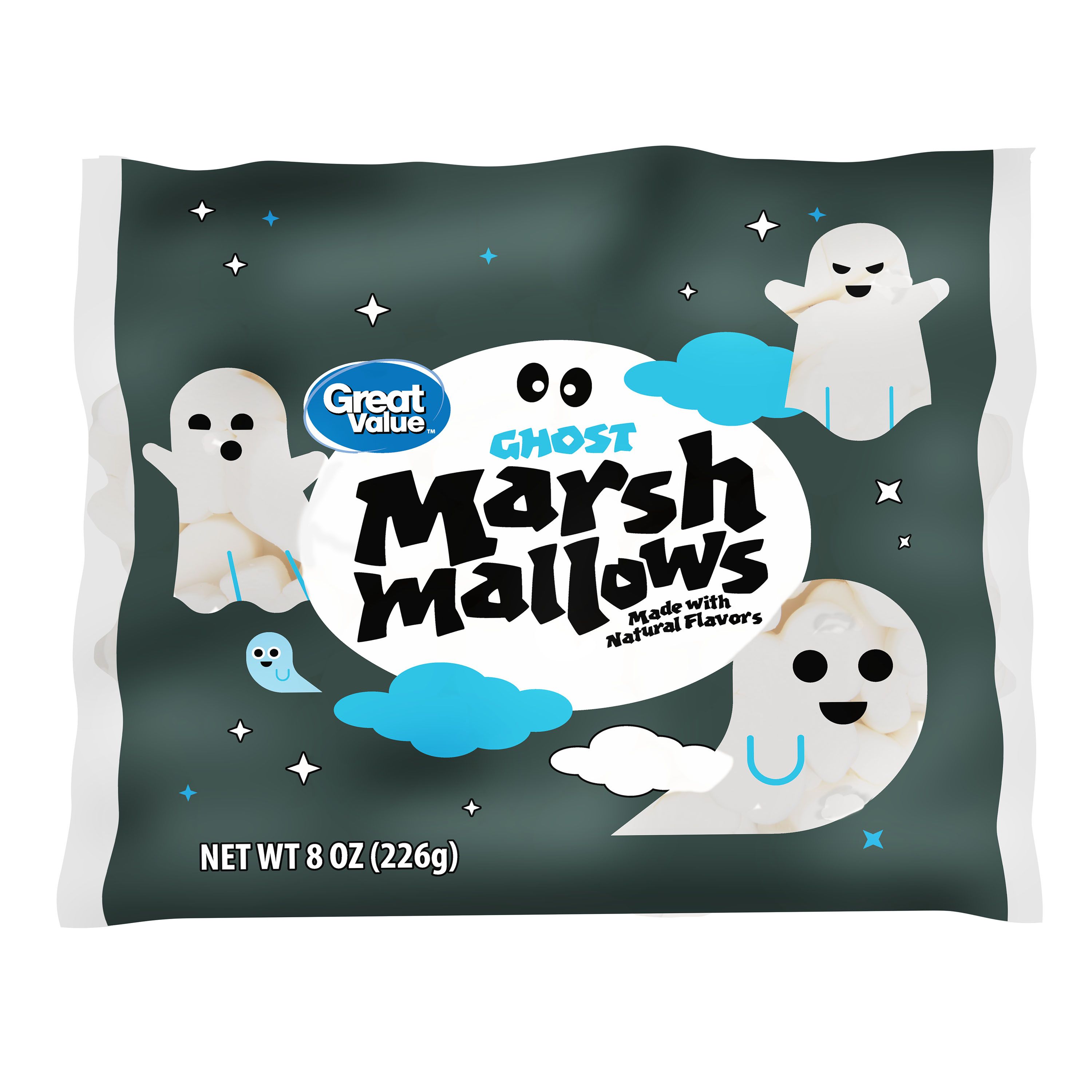 Great Value Ghostly Marshmallow, 8 oz - Walmart.com | Walmart (US)