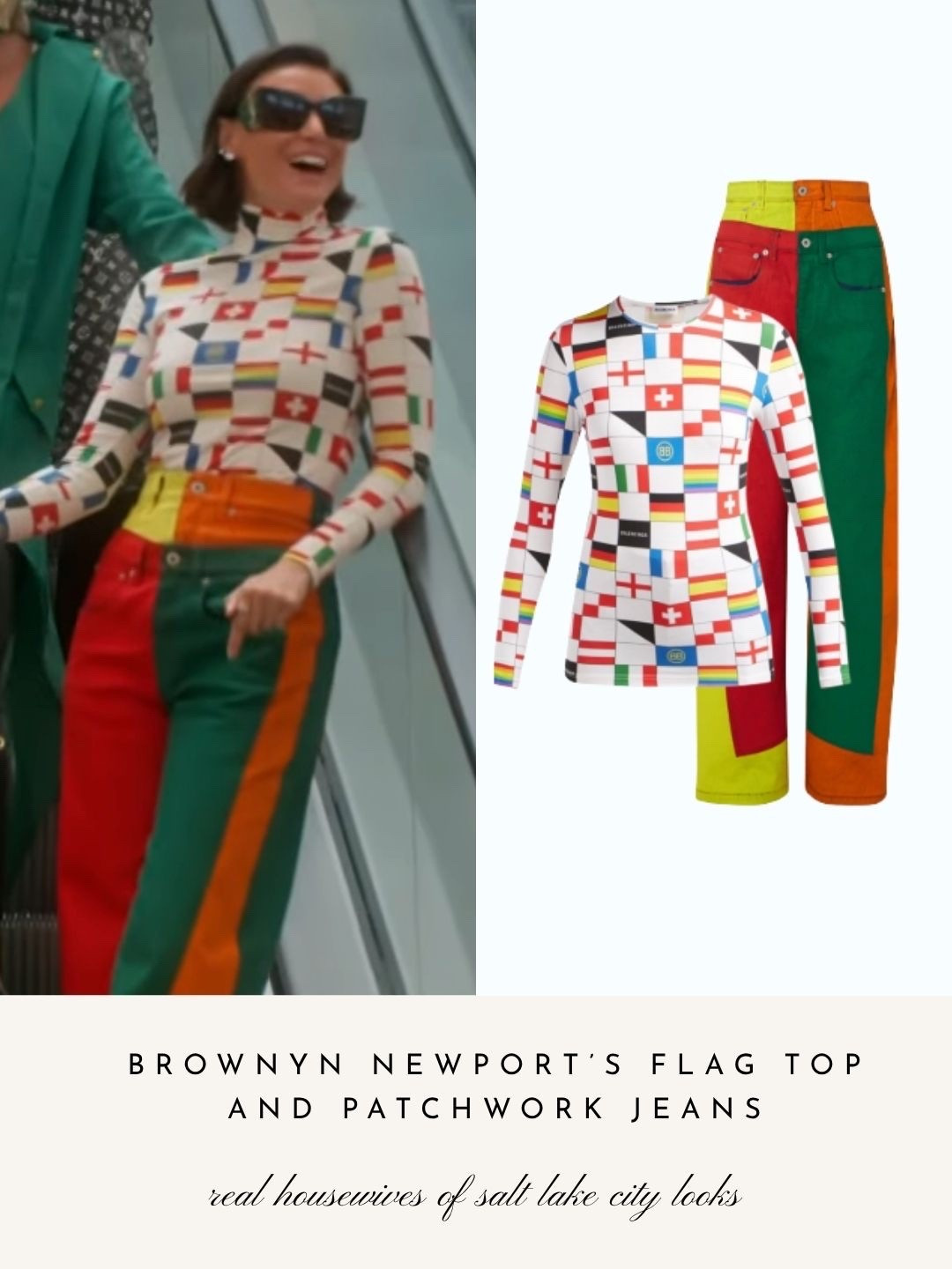 Bronwyn Newport’s Flag Top and Patchwork Jeans