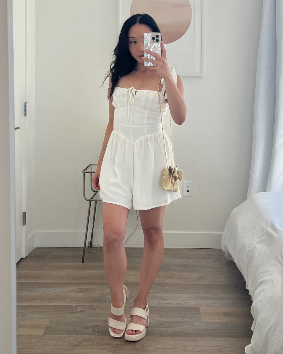 perfect romper, sooo classy. i am 4'11" wearing size 2