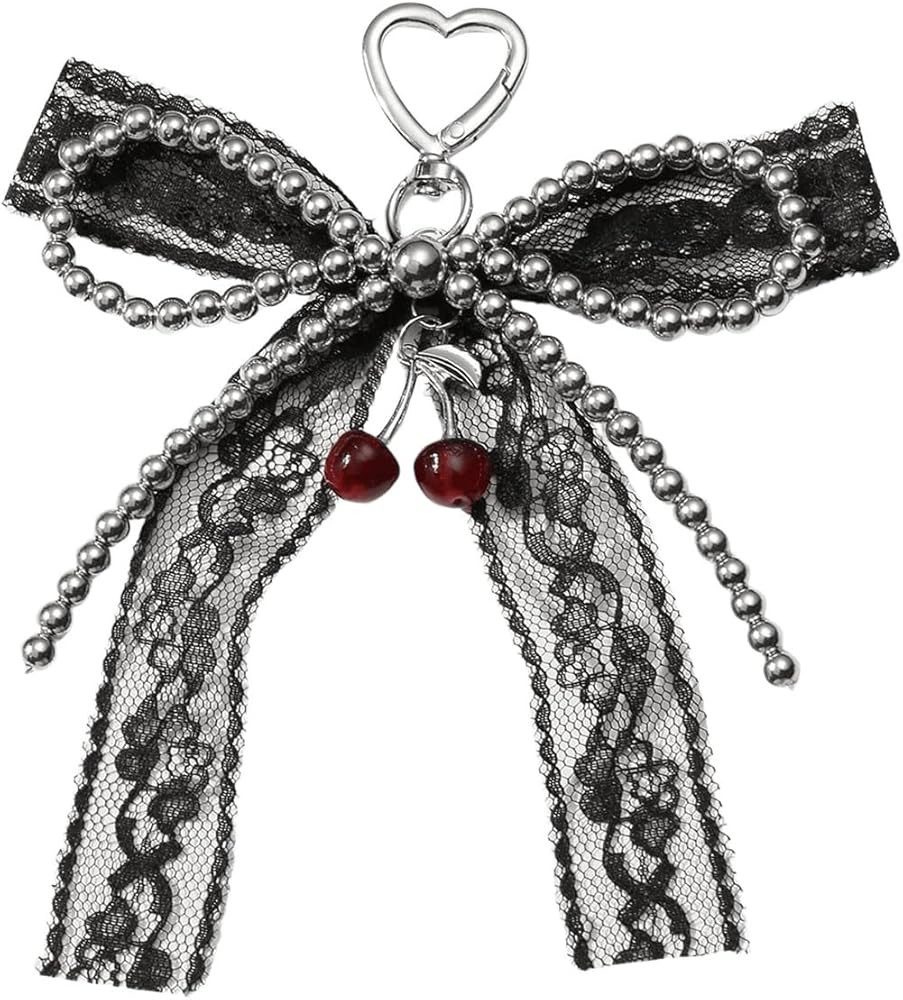 MakeMeChic Women's Bow Bag Charm Cute Keychain Ribbon Metal Retro Y2K Accessories | Amazon (US)