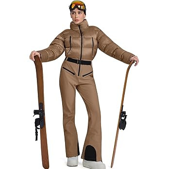 RIUIYELE Women's One Piece Ski Suit Slim Fit Snowsuits Jumpsuits Waterproof Winter Snowboarding S... | Amazon (US)