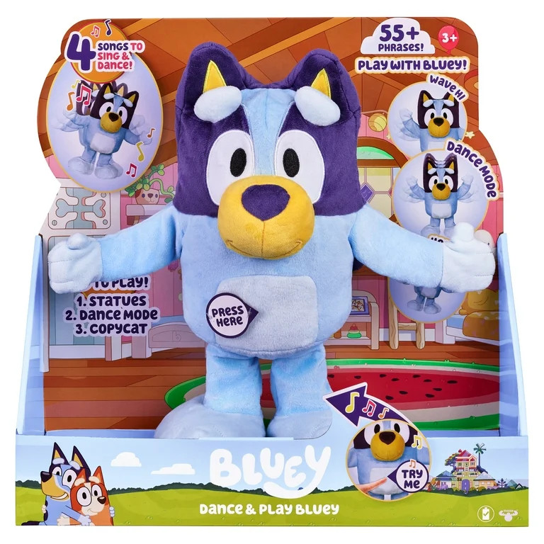 Bluey, Dance and Play 14 inch Animated Plush with Phrases and Songs, Preschool, Ages 3+ | Walmart (US)