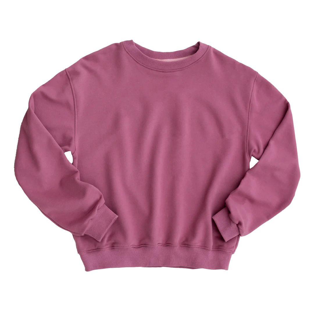 Mulberry Women's Drop Shoulder Crewneck Sweatshirt | Little Road Co.
