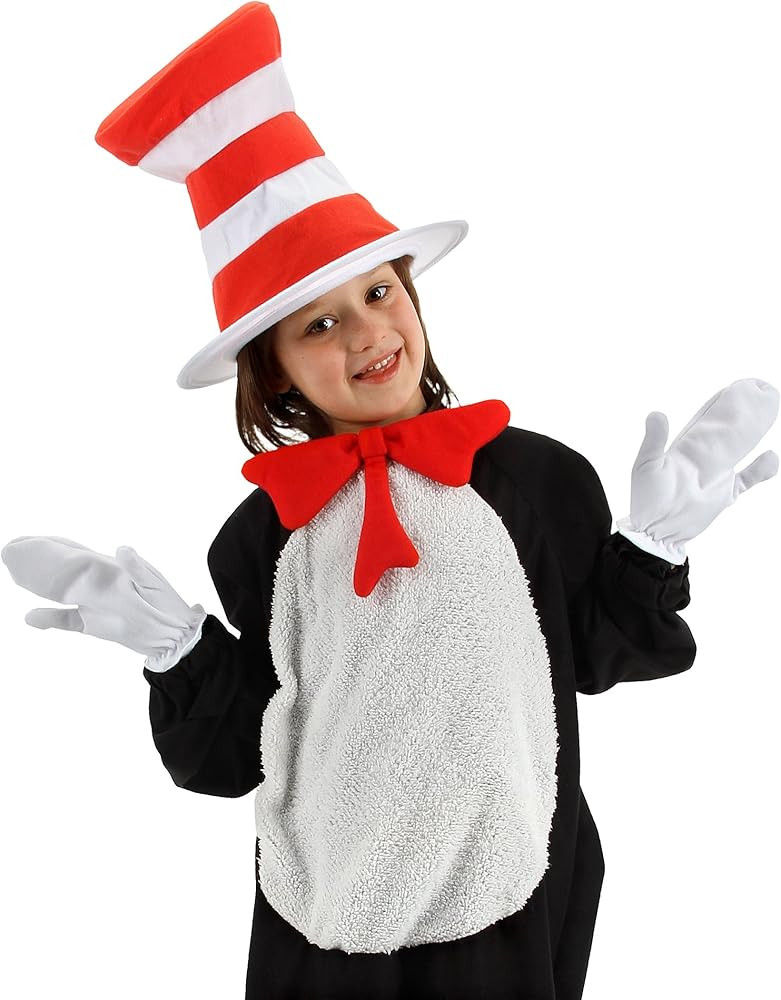 Dr. Seuss Cat in the Hat Costume Accessory Kit with Gloves and Bowtie for Kids | Amazon (US)
