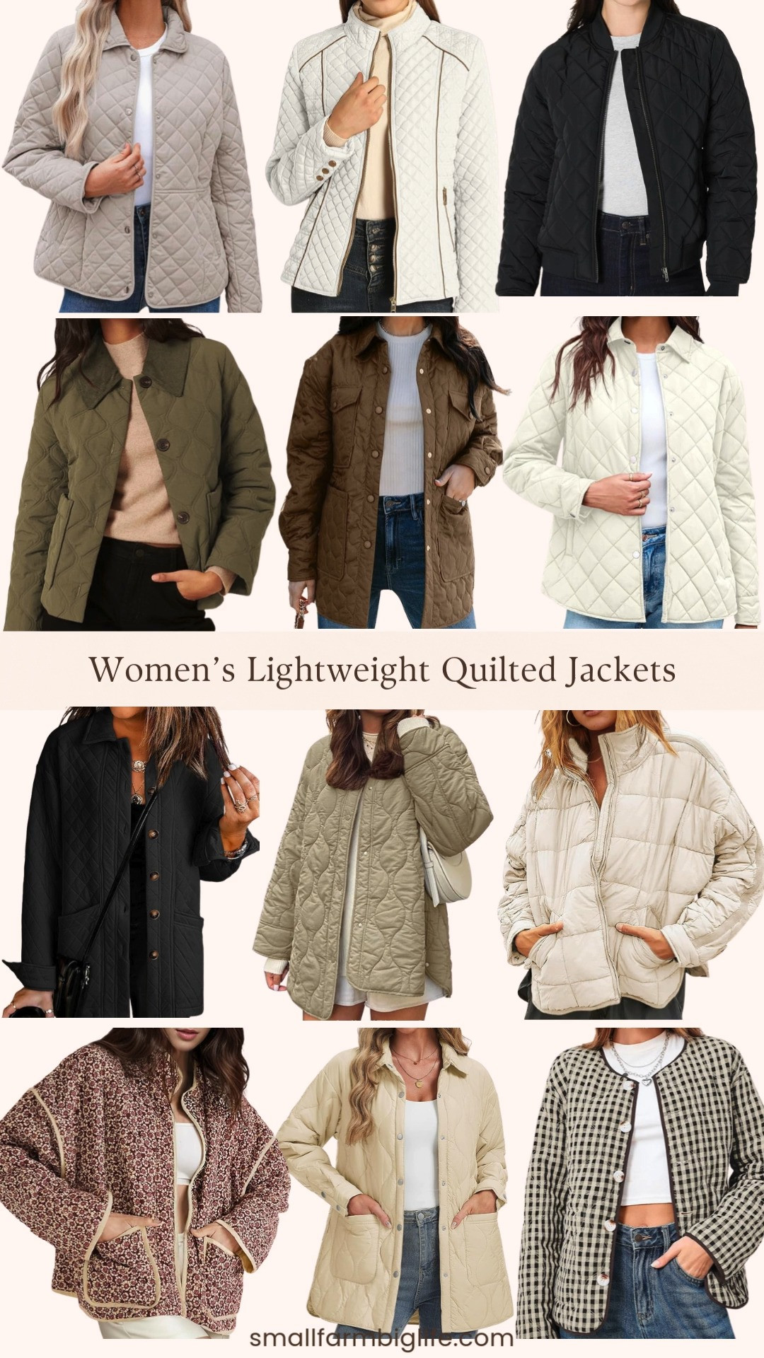 Lightweight quilted jackets are my favorite spring layer 🤍🌿

From gingham reversible styles and floral cropped jackets to classic black bombers and long neutral quilted coats, these Amazon finds are perfect for that in between weather. Easy to throw over denim, dresses, or athleisure for a cozy but polished everyday look ✨ 

 #LTKgrwm #LTKootd #LTKOver40
