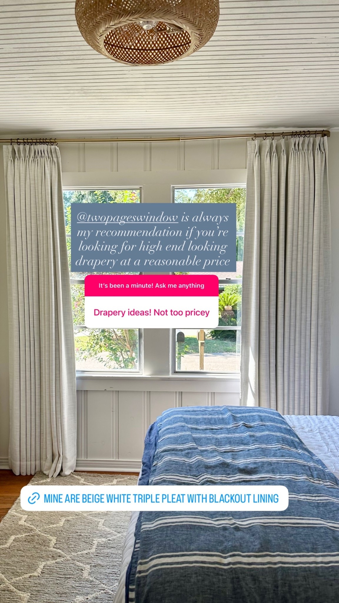 @TWOPAGES  is always my recommendation if you’re looking for high end looking drapery at a reasonable price

#LTKdayinmylife #LTKHome