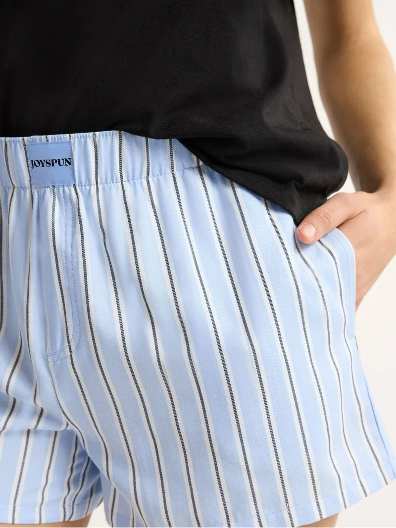 Joyspun Women's Woven Pajama Boxer Shorts, 3'' Inseam, Sizes XS-3X | Walmart (US)