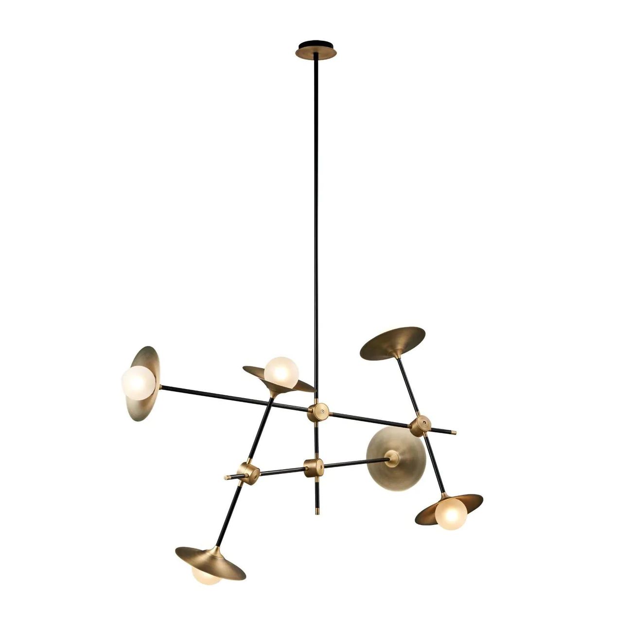 Modern Collared Baton Chandelier - Large | France and Son