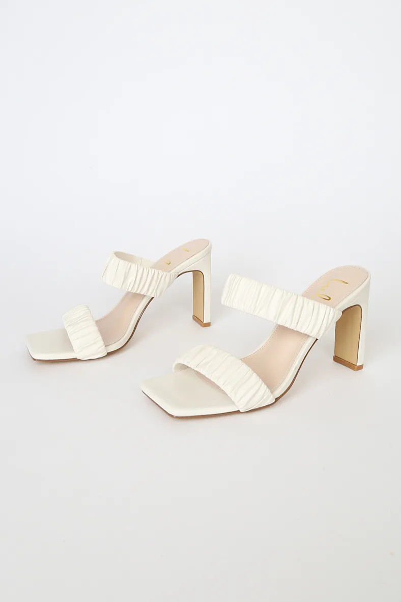 Cloyaa Off White High Heel Sandals | Lulus (US)