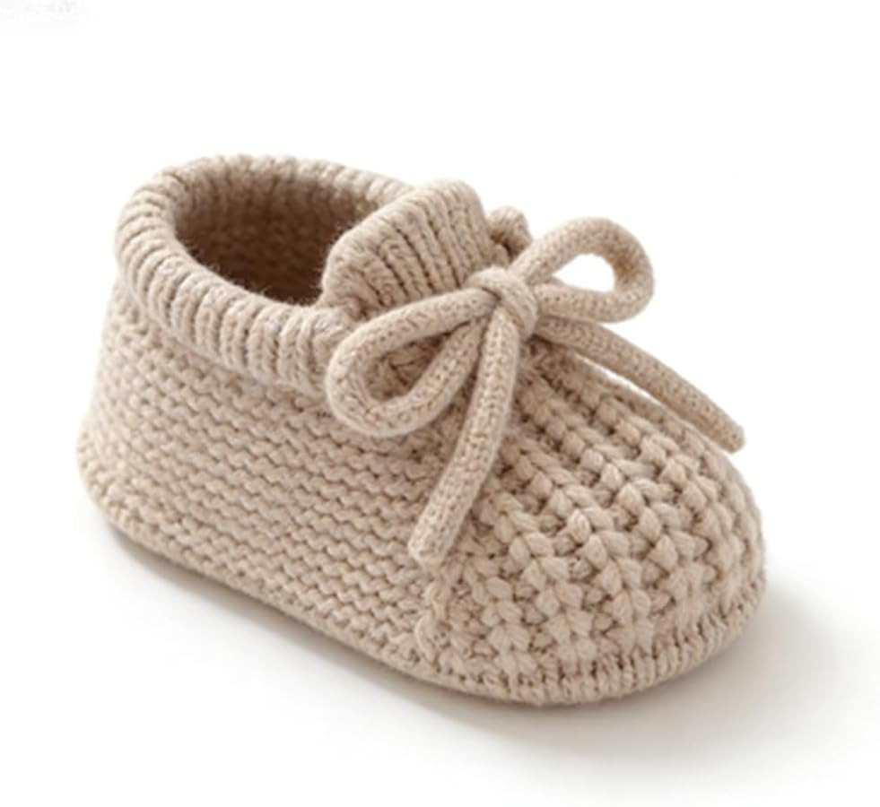 Newborn Shoes, Baby Girls Boys Hand Knit Booties,Photography Props, Photoshoot Crib Crochet Sock ... | Amazon (US)