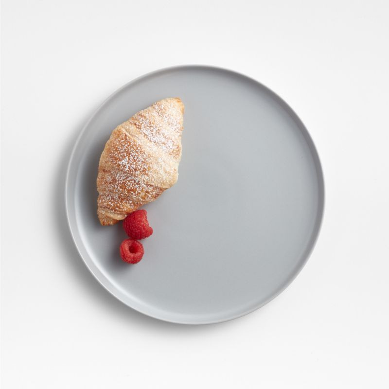 Wren Matte Light Grey Salad Plate + Reviews | Crate & Barrel | Crate & Barrel