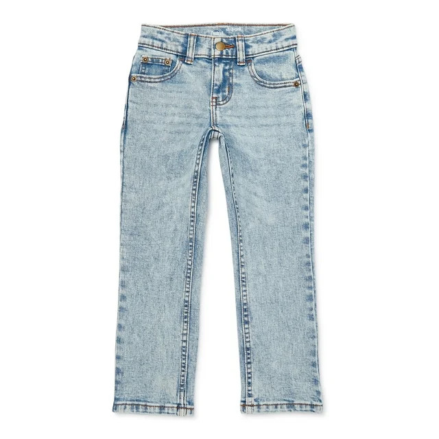 Wonder Nation Boys Distressed Straight Leg Denim Jeans, Sizes 4-18 ad Husky | Walmart (US)