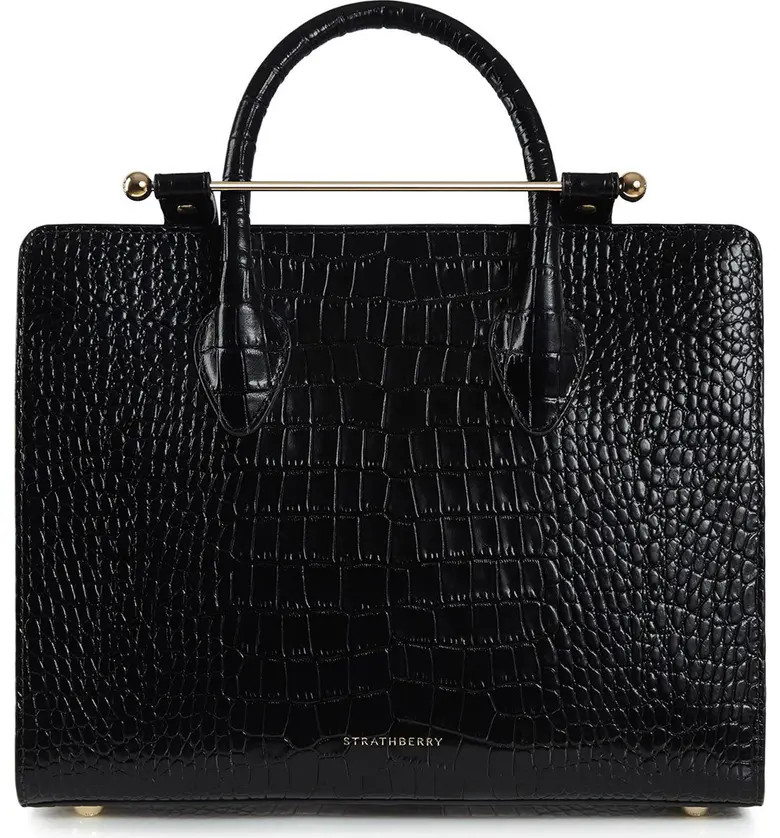 Strathberry Midi Croc Embossed Leather Tote | Nordstrom | Nordstrom