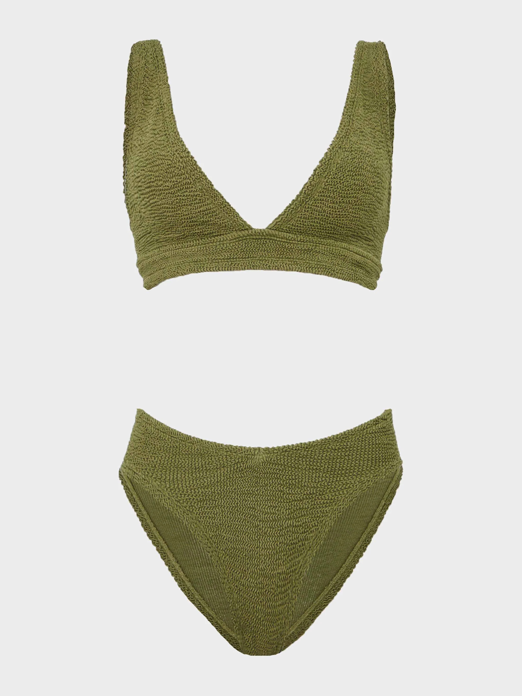 Angel Bikini - Metallic Moss | HUNZA G