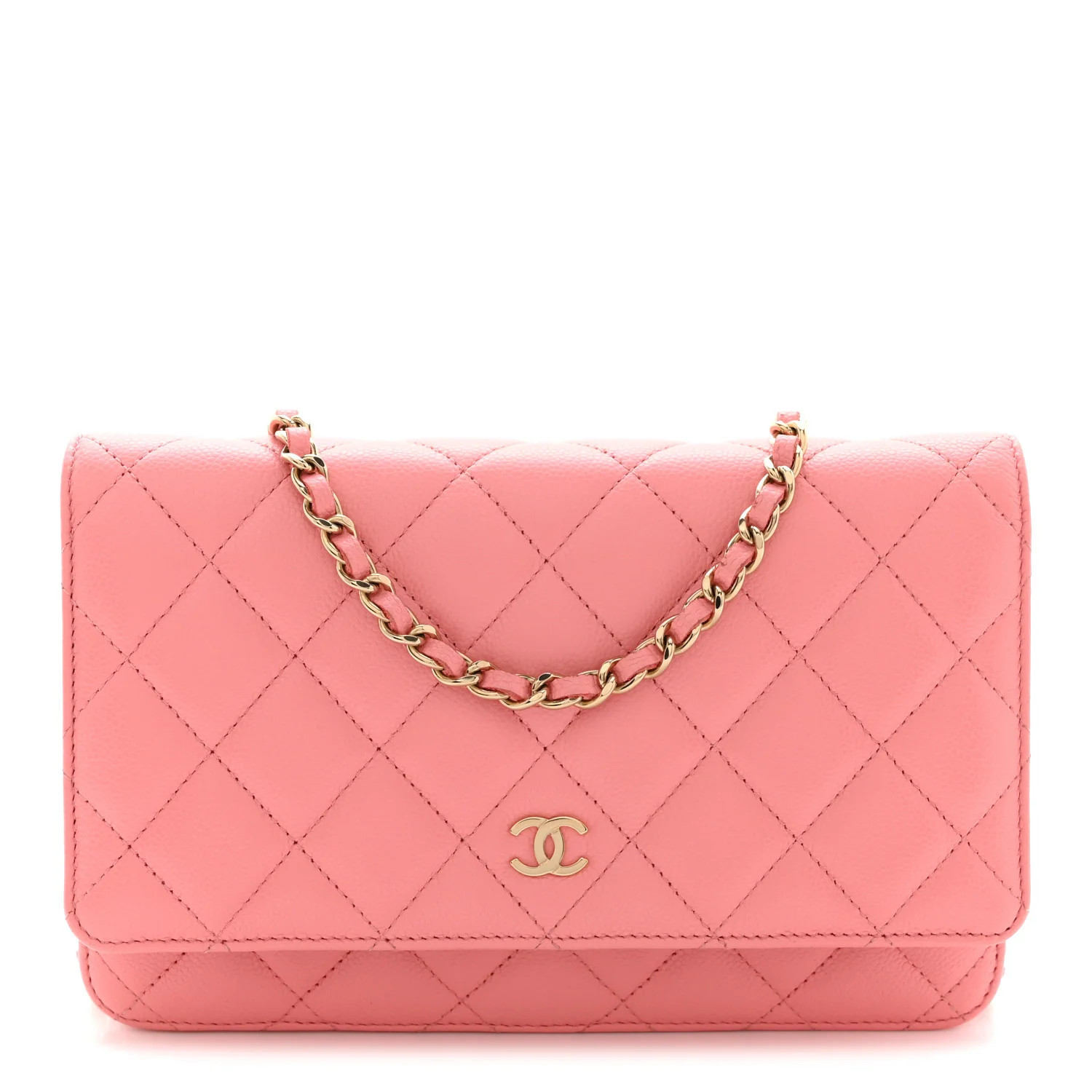 Chanel Caviar Quilted Wallet on Chain WOC Pink | FASHIONPHILE (US)