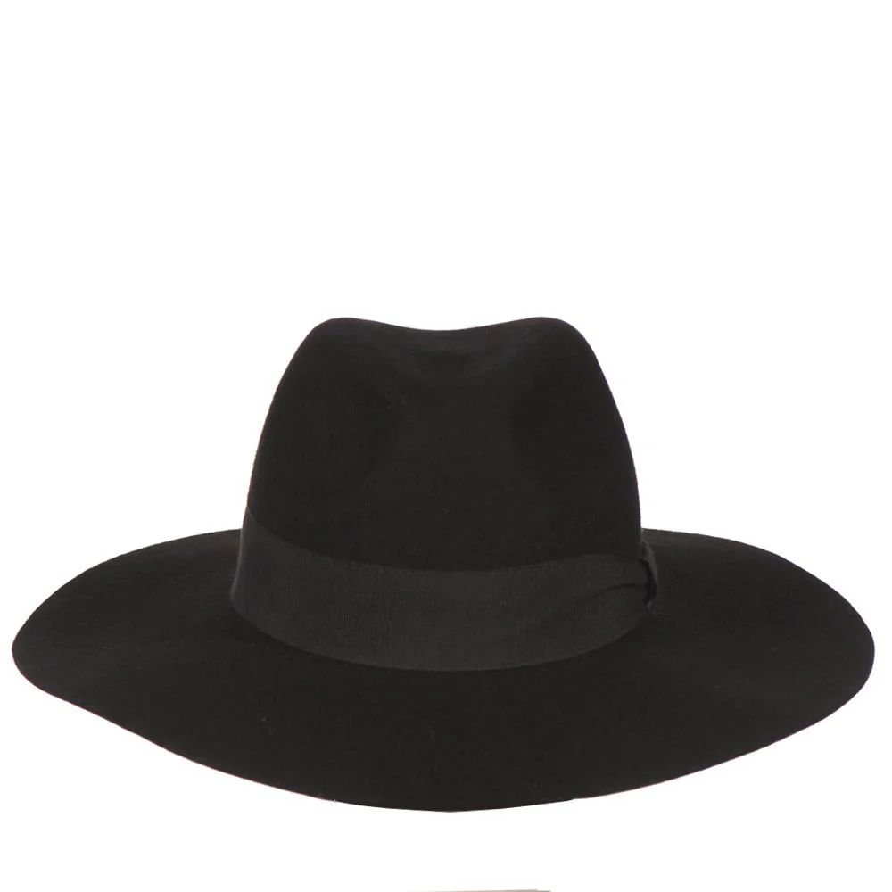 Black Wool Felt Fedora | Black