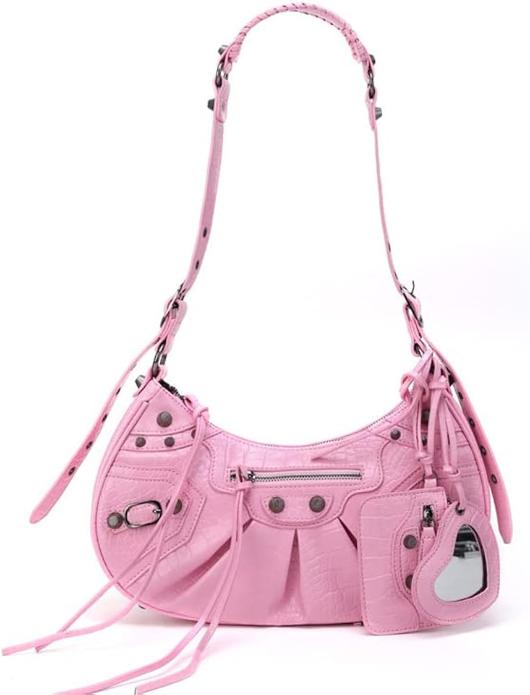 Shoulder Bags for Women, Crocodile Effect Retro Faux Leather Classic Clutch, PU Leather Bag Purse | Amazon (US)