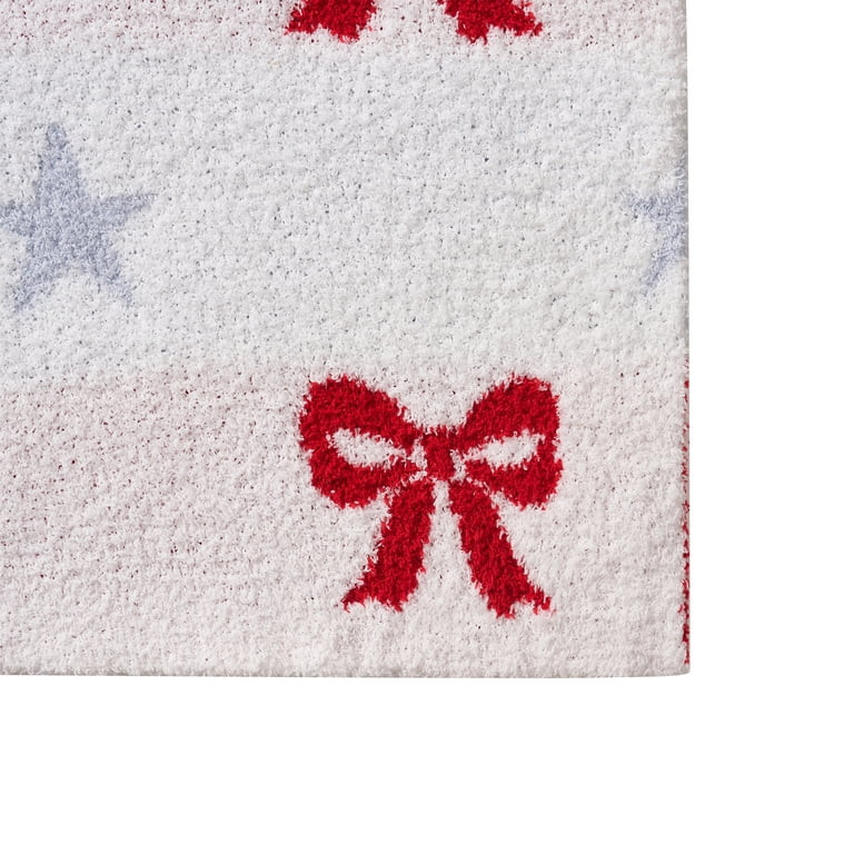 Bows and Stars Throw, Red/White/Blue, 50" x 60", by My Texas House | Walmart (US)