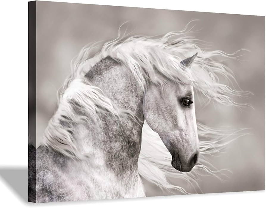 Animals Artwork Wildlife Picture Painting: Horse Head Graphic Art Print Wall Art for Wall Decor (... | Amazon (US)