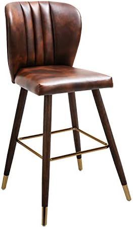 KERMS Bar Stool, Leather 29.1" Bar Height Stool for Kitchen Counter, Counter Stool with Back and ... | Amazon (US)