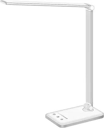 LED Desk Lamp Dimmable Table Lamp Reading Lamp with USB Charging Port, 5 Lighting Modes, Sensitiv... | Amazon (US)