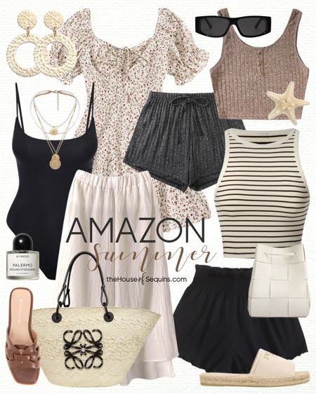 Shop these Amazon Vacation Outfit and Resortwear finds! Summer outfit, floral dress, swimsuit, matching set, linen shorts, mini dress, Prada Espadrille slide sandals, Loewe basket bag straw tote beach bag, Bottega bucket bag and more! 

Follow my shop @thehouseofsequins on the @shop.LTK app to shop this post and get my exclusive app-only content!

#liketkit 
@shop.ltk
https://liketk.it/4EkoY

#LTKtravel #LTKitbag #LTKSeasonal