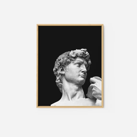 Greek Statue 6 Black ART PRINT  Abstract Artwork Bust Statue | Etsy | Etsy (US)