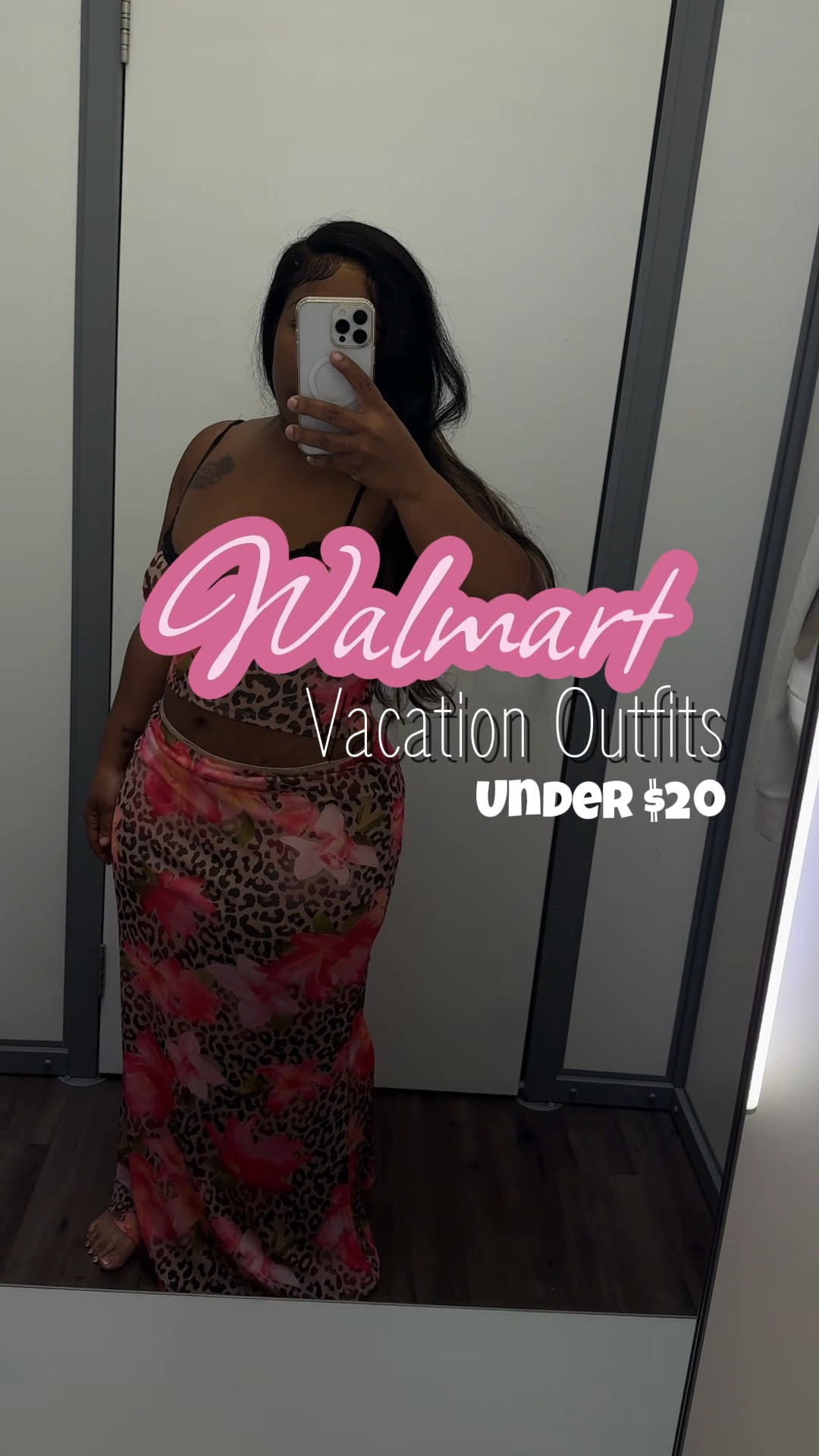 From casual day fits to vacation dinner vibes 😍🔥 These pieces are giving BODY, stretch, and comfort! @walmart

Skirt and top both are medium 
Shorts are large (go up a size) and halter is medium