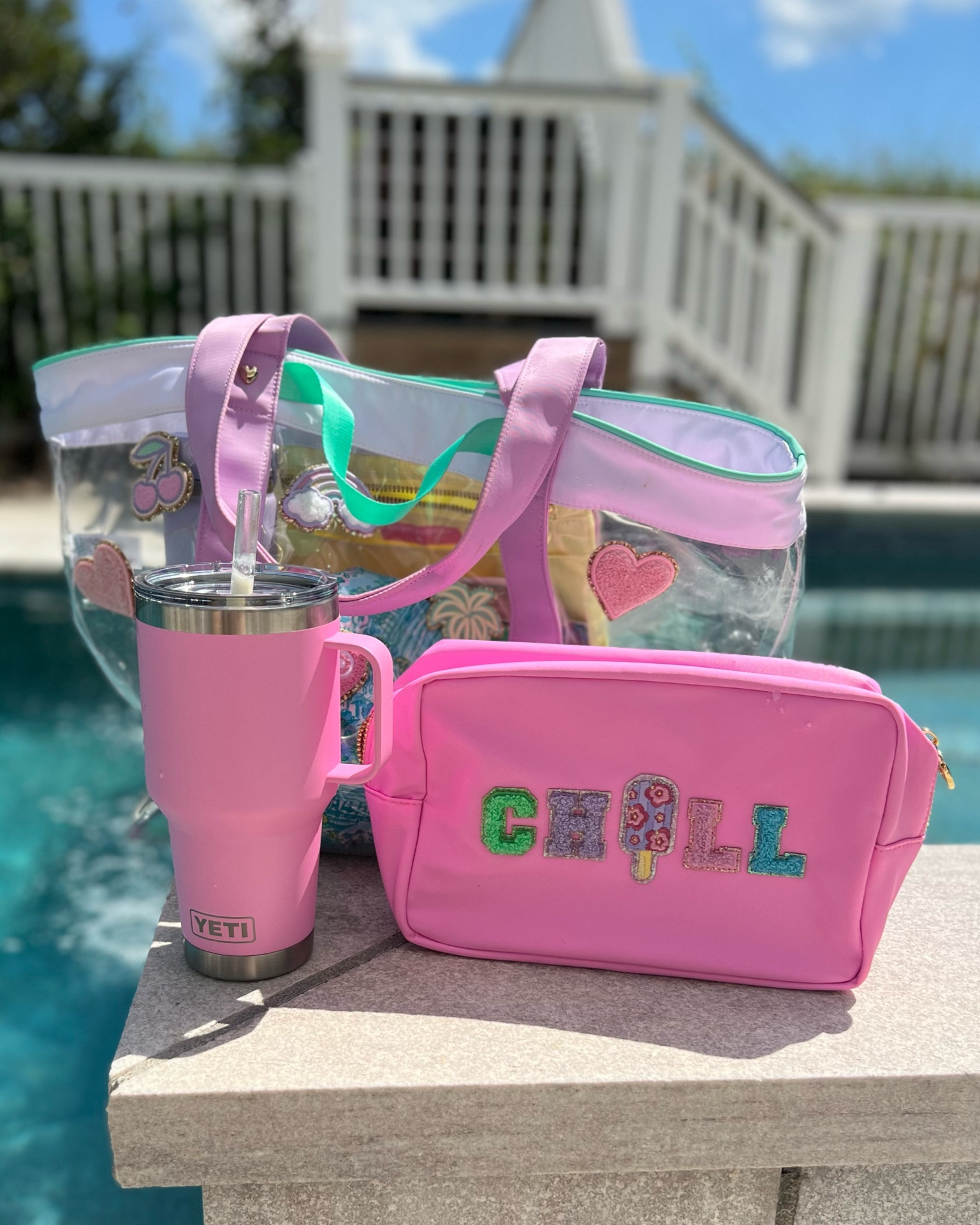 Yeti Power Pink tumbler matches Stoney Clover color ‘Sunset Chaser’ 🌴 beach bag, stainless steel tumbler, pink tumbler, travel pouch

#LTKfindsunder100 #LTKfindsunder50 #LTKtravel