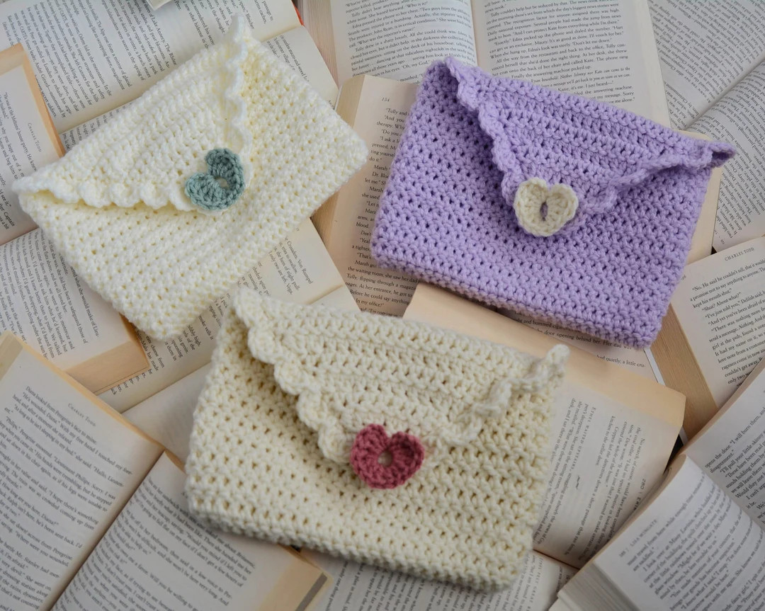 Crochet Love Letter Book Sleevebook Coverbookish Giftbook Sleevelove Letterreading Bagbook Bagrea... | Etsy (US)