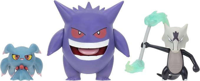 Pokemon Battle Figure 3 Pack - Features 2-Inch Misdreavus and Alolan Marowak and 3-Inch Gengar Ba... | Amazon (US)